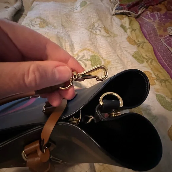 Lauren Ralph Lauren Leather Blue and Red Women's Bag - Picture 13 of 16